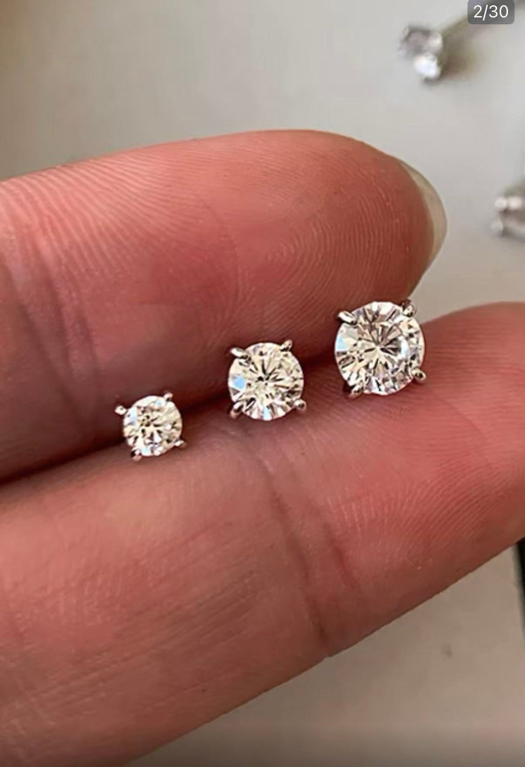 The Julietta Round Cut Moissanite Stud Earrings
