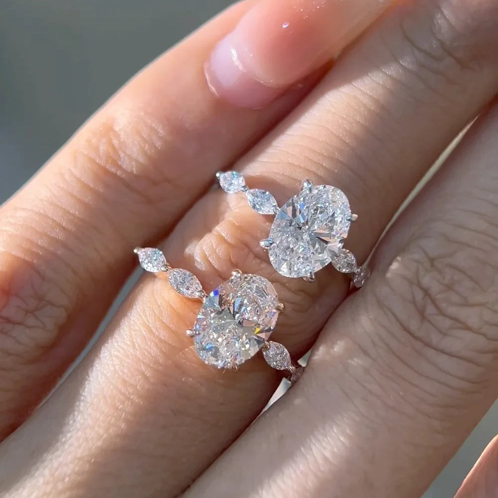 Oval Moissanite Rings engagement ring