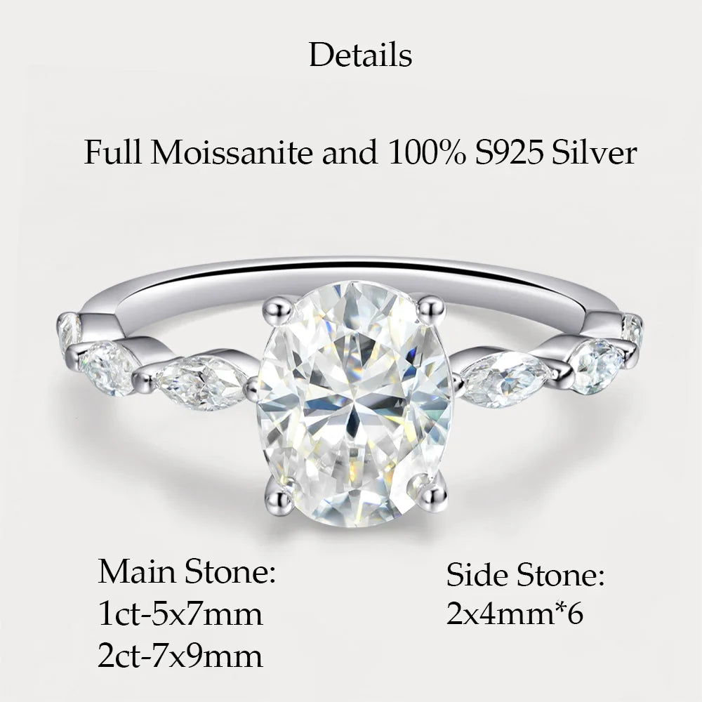 Oval Moissanite Rings engagement ring