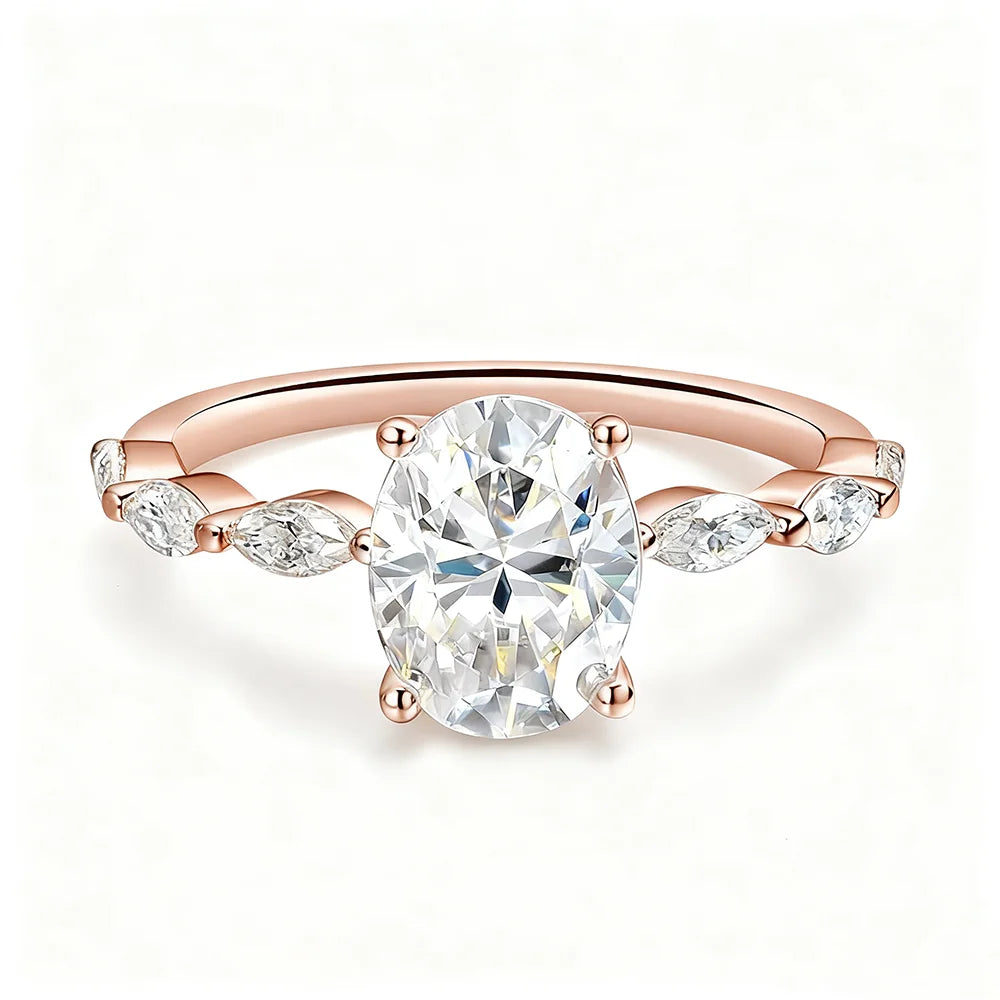 Oval Moissanite Rings engagement ring