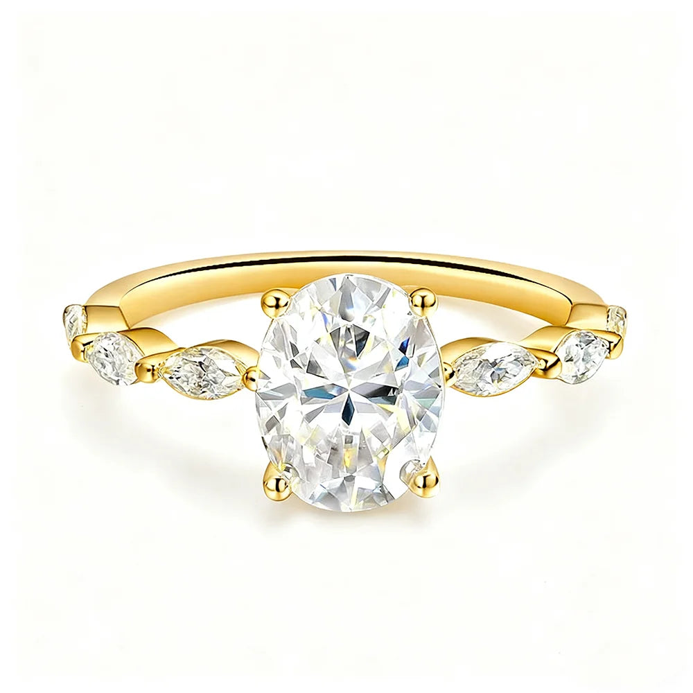 Oval Moissanite Rings engagement ring