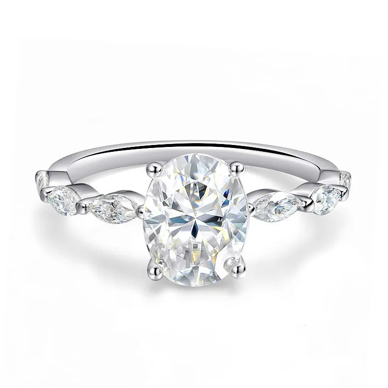 Oval Moissanite Rings engagement ring