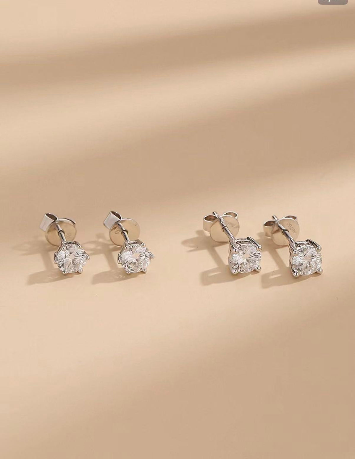 The Julietta Round Cut Moissanite Stud Earrings
