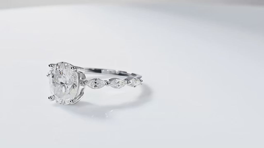 Oval Moissanite Rings engagement ring